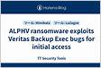 ALPHV ransomware exploits Veritas Backup Exec bug
